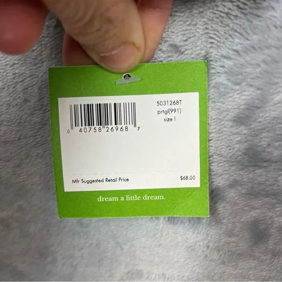 NWT Kate Spade Dream A Little Dream Nightshirt Sz Large Multicolor Lipstick - Picture 4 of 14